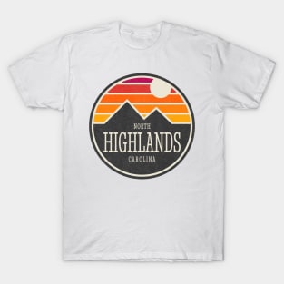 Visiting NC Mountain Cities Highlands, NC Sunset T-Shirt